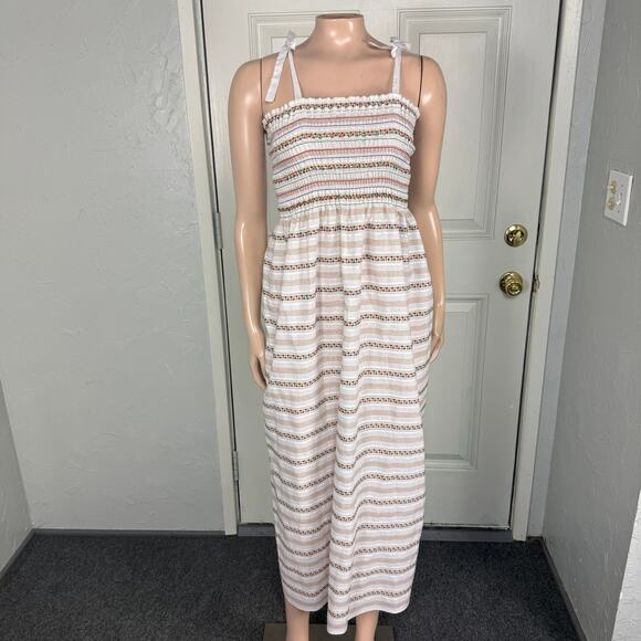 Handmade Dresses & Skirts - Vintage 70s Handmade Dress Modest Hippie Smocked Polyester Blend R30